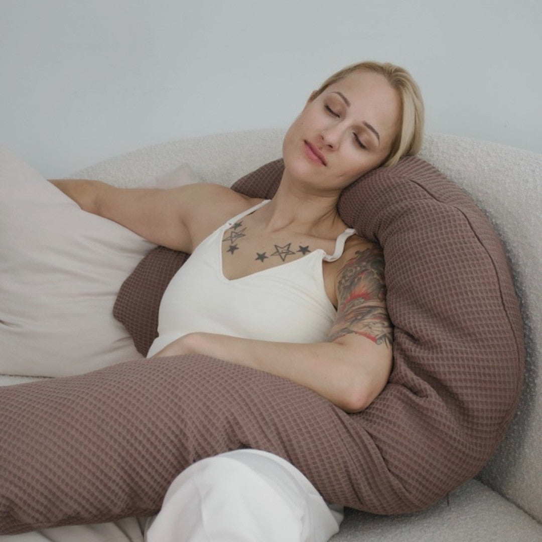 Stillkissen U-Form Musselin beige#farbe_miffed-marron